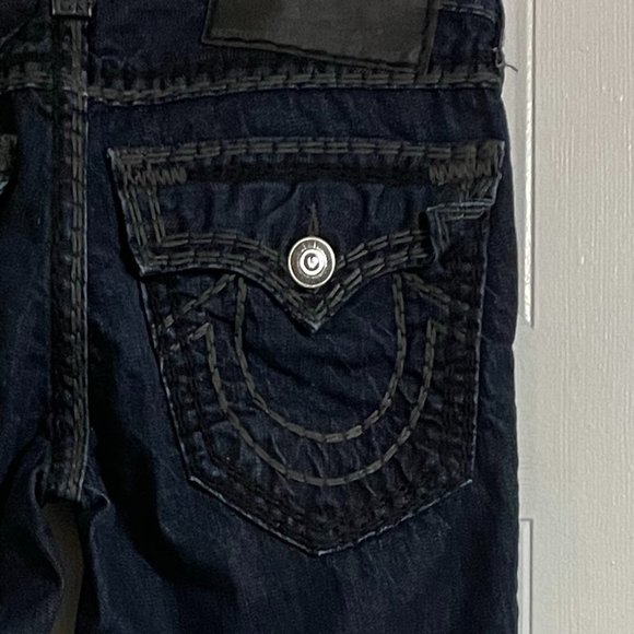 True Religion Late 2000s Dark Double Stitches Super Billy T Jeans - Picture 6 of 11